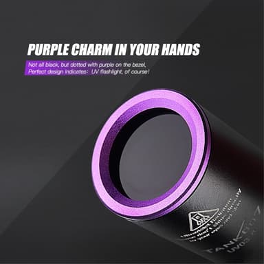 TANK007 365nm ultraviolettitaskulamppu kädessä pidettävä UV-taskulamppu valuutan tarkistamiseen
