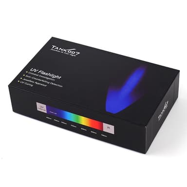 TANK007 365nm ultraviolettitaskulamppu kädessä pidettävä UV-taskulamppu valuutan tarkistamiseen