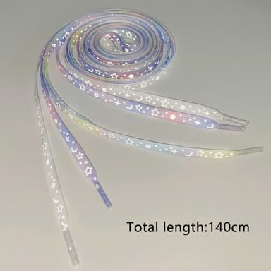 140 cm heijastavat kengännauhat tennareihin Kanvaskengät Koripallokengät jne - White Star
