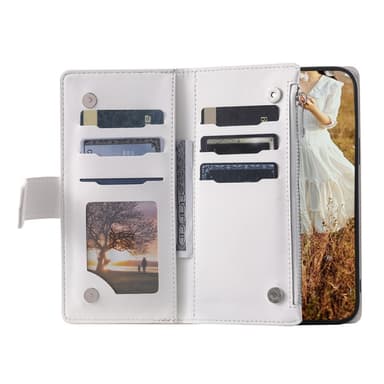 Xiaomi Redmi 14C Zipper Wallet Case Rhombus Stitching Line Puhelinsuojus