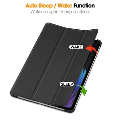Slim Fit suojakuori Xiaomi Pad 7 Auto Wake / Sleep -laitteelle - musta