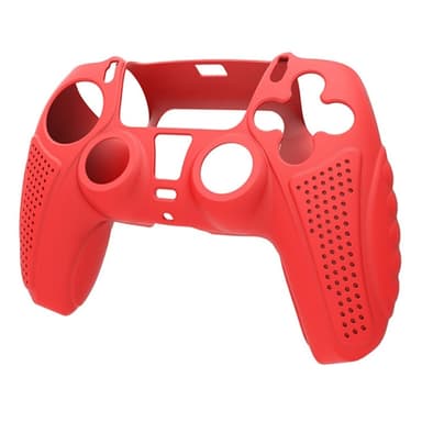 HONSON Protective Case Shell -kuori Sony Playstation 5:lle liukastumista estävälle silikonisuojalle - Punainen
