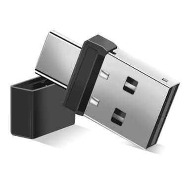 2 in 1 USB USB-C Mouse Jiggler Mouse Mover ilman ajureita pitää tietokoneen aktiivisena