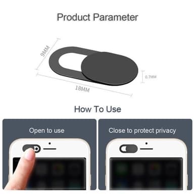 6 kpl Anti-Spy Computer Camera Protection Slider Anti-Peep Privacy - Starry Sky 5