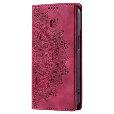 Samsung Galaxy S25 -lompakkokotelon kuoren kuoren Mandala-kukkakuvio