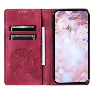 Samsung Galaxy S25 -lompakkokotelon kuoren kuoren Mandala-kukkakuvio