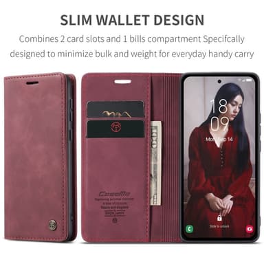 CASEME Retro Lompakkokotelo Samsung Galaxy A56