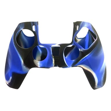 Playstation 5 / PS5 silikoninen suojakuori, naamiointi liukastumista estävällä suojalla - Sininen Valkoinen Musta