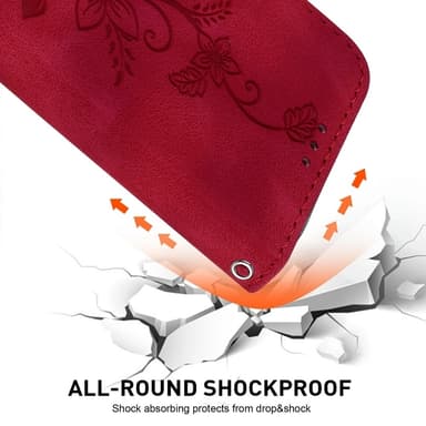 Xiaomi Redmi 14C 4G Suojakuori Lily Flower Imprint Nahkainen Puhelinsuojus Jalustalla