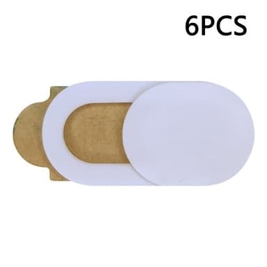 6 kpl Anti-Spy Computer Camera Protection Slider Anti-Peep Privacy - Valkoinen