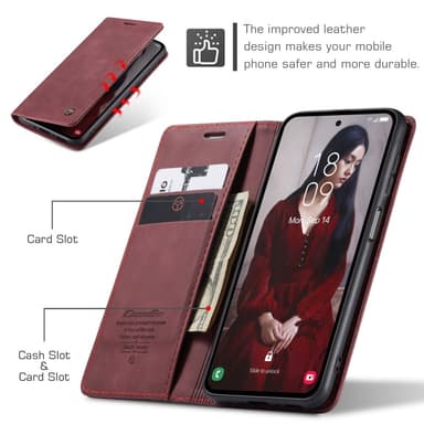 CASEME Retro Lompakkokotelo Samsung Galaxy A56