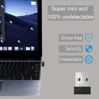 USB Mouse Jiggler Kannettava Mini Mouse Mover ilman ajureita pitää tietokoneen aktiivisena