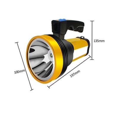 Tehokas Spotlight Ultra-kirkas pitkän kantaman hätä-LED-taskulamppu Power Bank