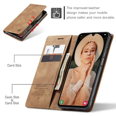 CASEME Retro Lompakkokotelo Samsung Galaxy A16