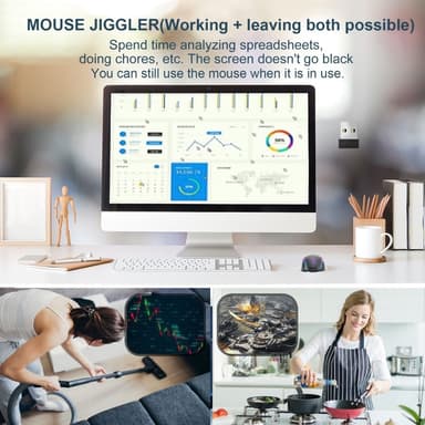 USB Mouse Jiggler Kannettava Mini Mouse Mover ilman ajureita pitää tietokoneen aktiivisena