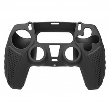 HONSON Protective Case Shell -kuori Sony Playstation 5:lle liukastumista estävälle silikonisuojalle - musta