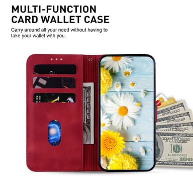 Xiaomi Redmi 14C 4G Suojakuori Lily Flower Imprint Nahkainen Puhelinsuojus Jalustalla