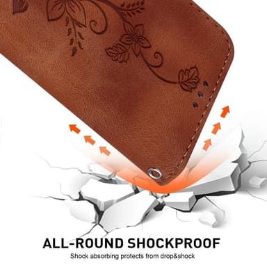 Xiaomi Redmi 14C 4G Suojakuori Lily Flower Imprint Nahkainen Puhelinsuojus Jalustalla