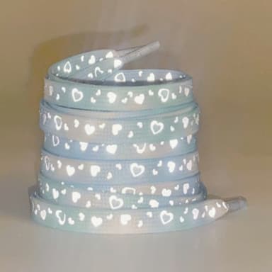 140 cm heijastavat kengännauhat tennareihin Kanvaskengät Koripallokengät jne - Mint Green Heart