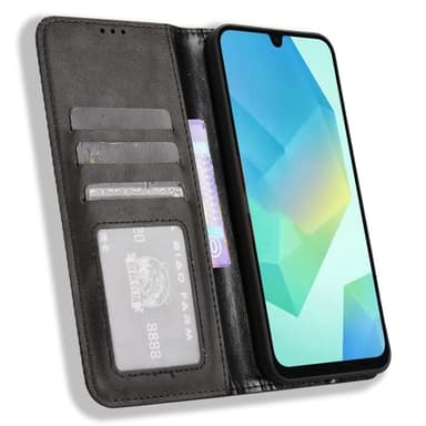 Lompakkoteline Käännettävä puhelinkotelo Samsung Galaxy A16 5G / A16 4G- musta