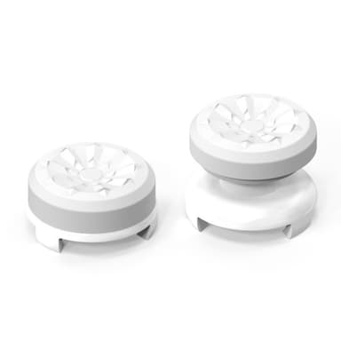 2kpl Thumb Grip Finger Grip Sony PlayStation 5/4 8BitDo Joystick Silikoni - Valkoinen