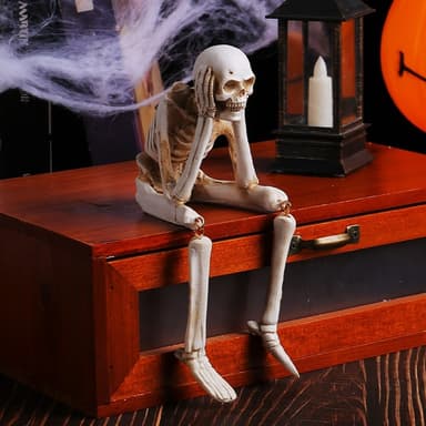 Halloween luurankohahmo Spooky Skull Decoration Party Haunted - Hear No Evil