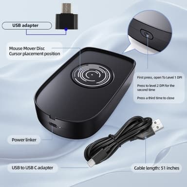 Mouse Jiggler Simulate Mouse Mover pitää tietokoneen aktiivisena langaton hiiri Wiggler