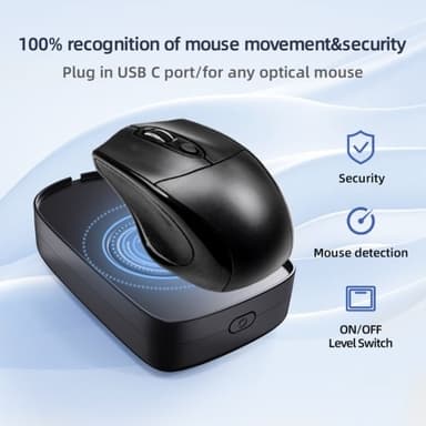 Mouse Jiggler Simulate Mouse Mover pitää tietokoneen aktiivisena langaton hiiri Wiggler