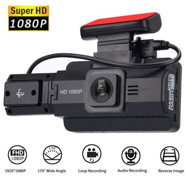 Edessä ja takana tallennus Dash Cam 1080P HD Night Vision -autokameranauhuri