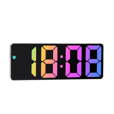 LED-kello Elektroninen digitaalinen herätyskello Värikäs työpöytäkello 12/24H - Style B