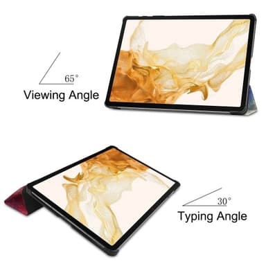 Kolmen taittotelineen älykotelo Samsung Galaxy Tab S10+ (S10 Plus) -puhelimelle