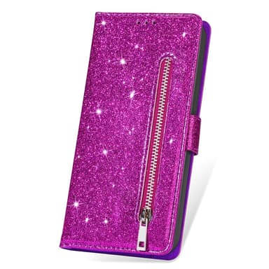 Samsung Galaxy S25 UltraTaittuva Glitter-Suojakotelo Vetoketjutaskulla