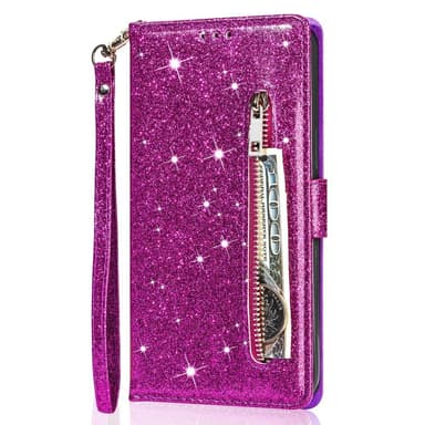 Samsung Galaxy S25 UltraTaittuva Glitter-Suojakotelo Vetoketjutaskulla