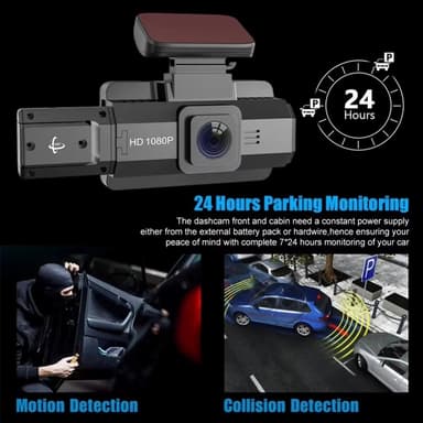 Edessä ja takana tallennus Dash Cam 1080P HD Night Vision -autokameranauhuri