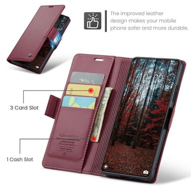 CASEME Retro Lompakkokotelo Xiaomi 14