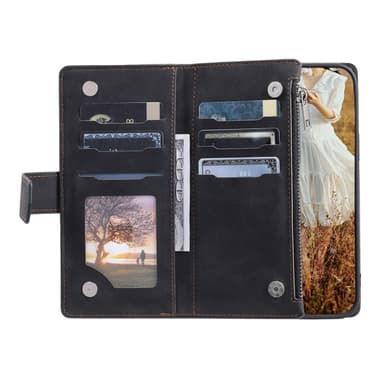 Xiaomi Redmi 14C Zipper Wallet Case Rhombus Stitching Line Puhelinsuojus