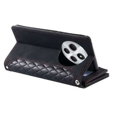 Xiaomi Redmi 14C Zipper Wallet Case Rhombus Stitching Line Puhelinsuojus