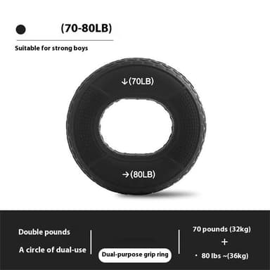 Käden otteen vahvistaja kyynärvarren sormi rannelihasten harjoittaja - 70-80lb musta
