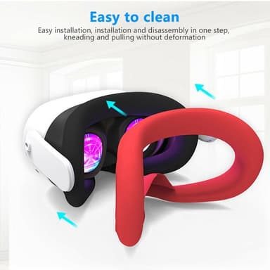 Meta Quest 3S VR -silikonikotelolle, hikoilua estävä kasvotyynyn suojakuori - Vaaleanpunainen