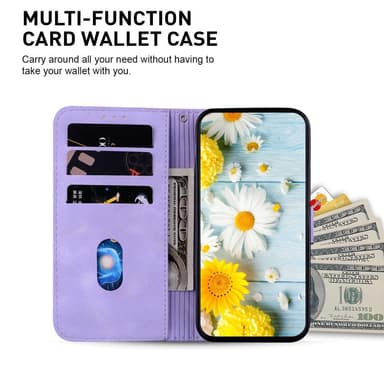 Xiaomi Redmi 14C 4G Suojakuori Lily Flower Imprint Nahkainen Puhelinsuojus Jalustalla