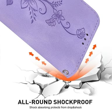 Xiaomi Redmi 14C 4G Suojakuori Lily Flower Imprint Nahkainen Puhelinsuojus Jalustalla