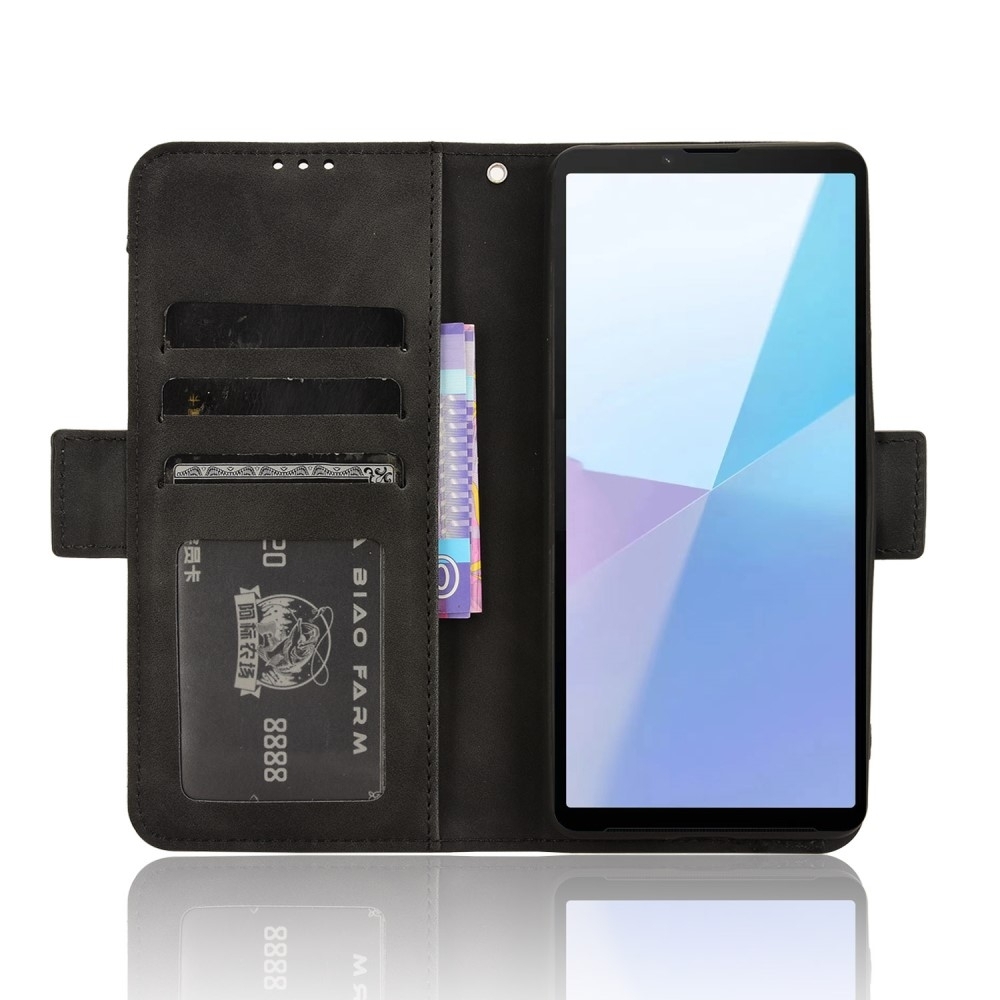 Sony Xperia 10 VI Kotelo PU-nahkainen Flip Folio Puhelimen Suojakotelo Useilla Korteilla