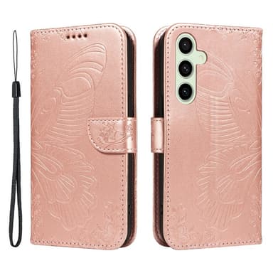 Samsung Galaxy S24 FE Kotelo Jalustallinen Lompakkokotelo Perhoskuvio