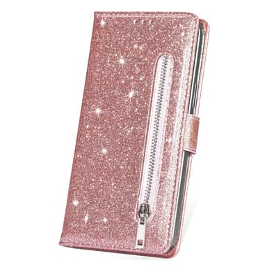 Samsung Galaxy S25 UltraTaittuva Glitter-Suojakotelo Vetoketjutaskulla