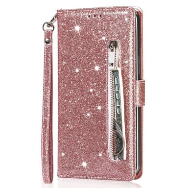 Samsung Galaxy S25 UltraTaittuva Glitter-Suojakotelo Vetoketjutaskulla