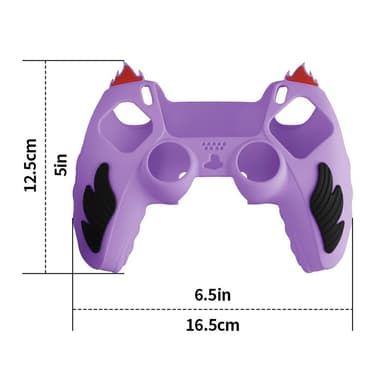 Playstation 5 / PS5 silikoninen suojakuori, liukastumista estävä liekkimuotoilu - Violetti