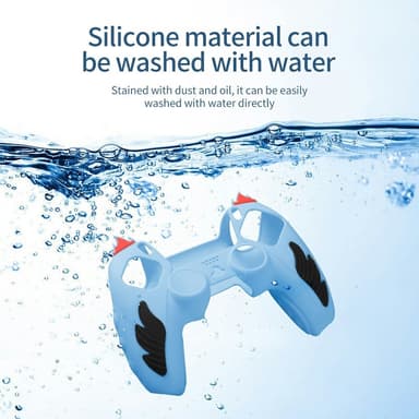 Playstation 5 / PS5 silikoninen suojakuori, liukastumista estävä liekkimuotoilu - Violetti