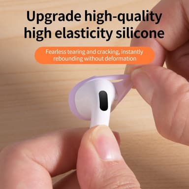 AirPods 4:lle liukumaton silikonikotelo, korvasuojat, nappikuulokkeet - Vaaleanpunainen