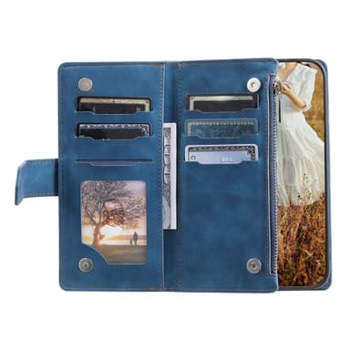 Xiaomi Redmi 14C Zipper Wallet Case Rhombus Stitching Line Puhelinsuojus