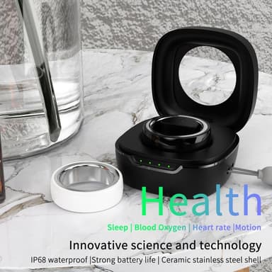 Monitoiminen Smart Ring Health Tracker Unisyke Veren happimittari 16#